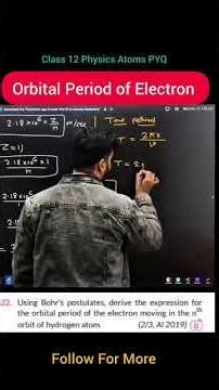 Class 12 Physics Atoms PYQ 🔥 #class12physics #viral #ytshorts