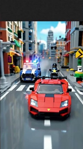 LEGO Police Chase Continues! 🏍️🔥 #legocity #PoliceChase #StopMotion #ActionScene #BrickFilm