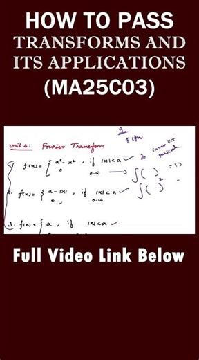 MA25C03 | Transforms and its Applications| Important Questions Transforms and its Applications Tamil