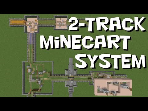 Two-Track Minecart / Train System - Minecraft Tutorial