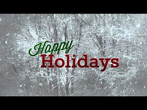 Happy Holidays with Snow - HD Background Loop
