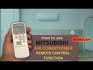 How to operate mitsubishi air conditioner remote function full explain in english