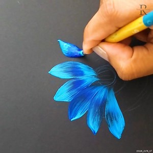 50K views · 1K reactions | Painting Blissful Blue Flowers | Colors N Shades-The magical Rendering | Facebook