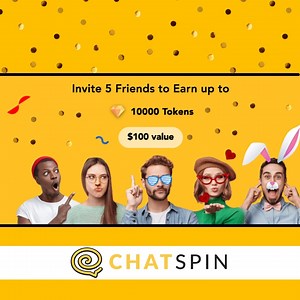 Get rewarded while you chat! ⭐️ Refer your friends and earn up to 10,000 tokens ($100 value!) For more information visit our website. | Chatspin