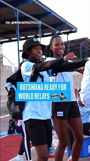 Botswana ready for the #WorldRelays in Gaborone! 🇧🇼❤️
