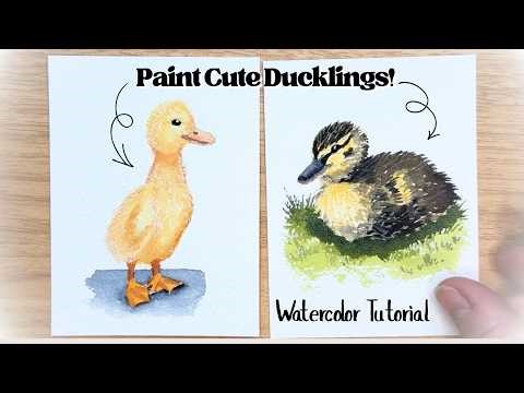 How to paint cute baby ducklings! | Watercolor mini-painting tutorial