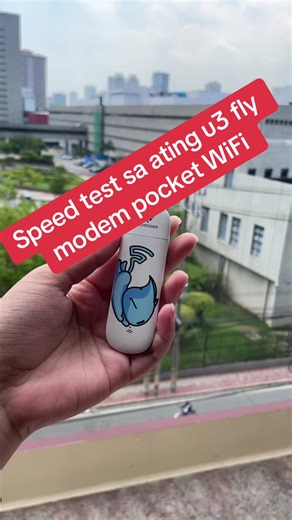 Speed Test ng U3 Fly Modem Pocket WiFi
