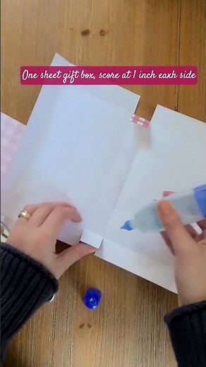 How to create one sheet box, score each side at 1 inch
