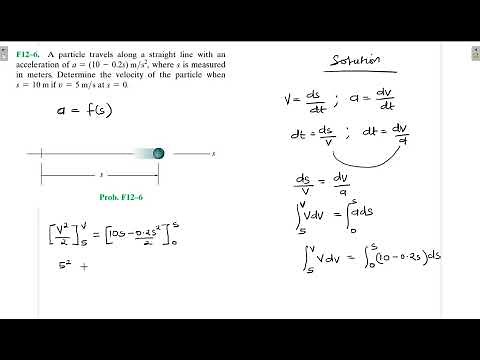 F12–6 Kinematics of a Particle (Chapter 12: Hibbeler Dynamics) Benam Academy