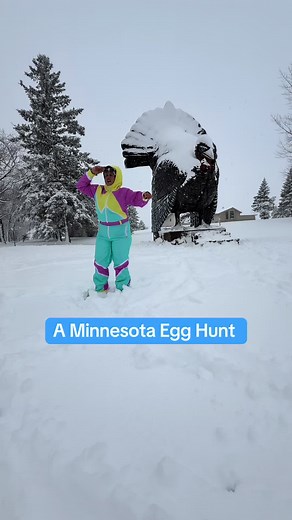 Nothing better than a #snow and fun filled #easter #egghunt in #smalltown #minnesota!
