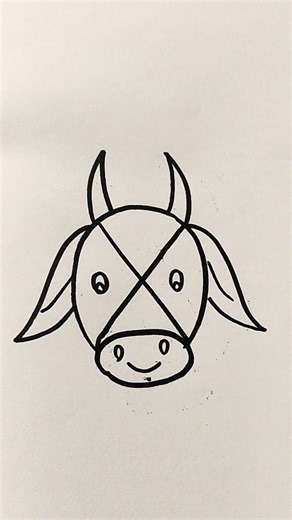 5 simple steps to draw a Cow #drawings #art #trending