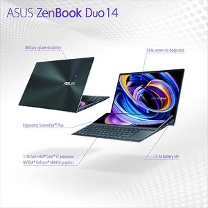 1.2M views · 4.9K reactions | Introducing the NEW #ASUS #ZenBook Duo 14! The laptop’s brilliant display with a tilted secondary screen lets you harness limitless creative possibilities. #TheLaptopofTomorrow Learn more: https://asus.me/ux482infb | ASUS | Facebook