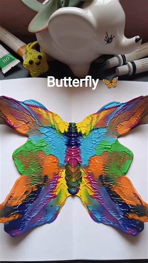 A beautiful butterfly with many colors 🦋 #shorts #colo #colors #butterfly #art #viral #trending