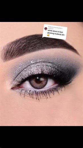 Glam Eye Makeup Tutorial for White Dresses