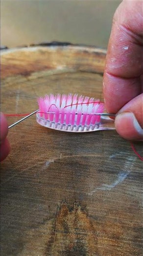 Needle threading trick using a toothbrush!