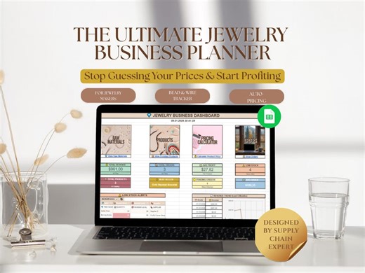 Jewelry Business Planner Google Sheets | Inventory, Pricing & Profit Tracker for Handmade Jewelry Makers - Etsy