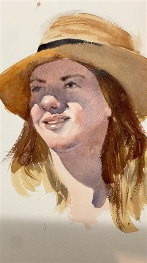 Portrait Studie 🧑‍🎨 #aquarell #painting #art #watercolor #portrait