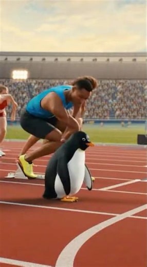 👍 Like & subscribe for daily shorts Penguin Said “Too Slow” 💀🏃‍♂️🐧