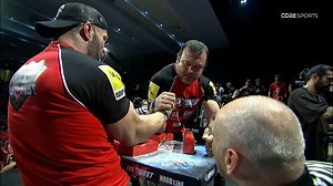 265K views · 11K reactions | Devon Larratt vs Denis Cyplenkov round 1 was historic on East vs West 10 | East vs West Armwrestling | Facebook