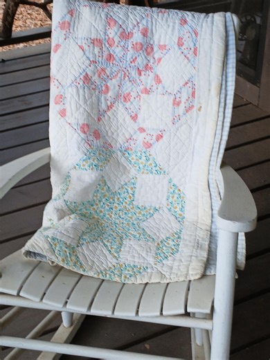 Old Star Pattern Quilt 78 X 66 Inches With Some Wear - Etsy