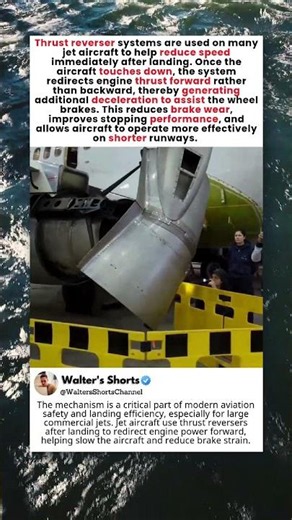 How Jet Engines Help Planes Stop After Landing ✈️