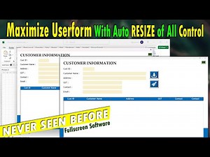 I am Surprised: Maximize User form With All Control Auto Fit
