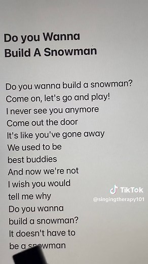 Do You Wanna Build A Snowman? Elsa Singing Therapy Karaoke