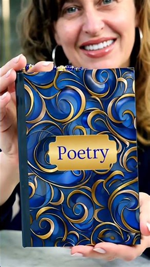 I Made This Just for My Poems Blue Gold Luxury Journal#compositionbook #LuxuryJournal #beadedpen