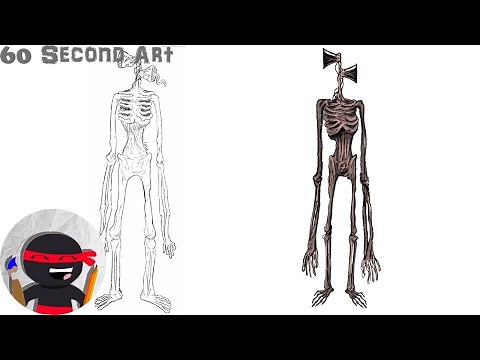 How To Draw Siren Head | Horror