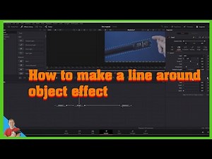 How to make a animated line around a object in Davinci Resolve