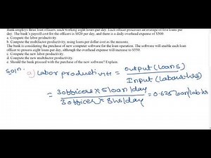 8 Productivity with Numerical: Single and Multifactor Productivity Measurement"