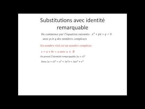 Methode Tartaglia-Cardan (résoudre des équations du troisième degré) partie 1 : Introduction