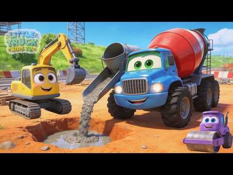 Magic Color Wash! Which Color Is Next Excavator + Mixer Truck 🚜🚿 Learn Colors 3D Kids Songs