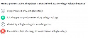 From a power station, the power is transmitted at a very high v... | Filo