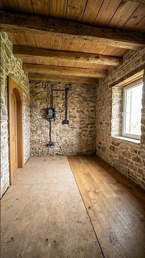 Restoring an Abandoned Hillside Stone Cottage Bedroom (Before & After)