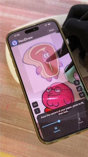 Drawing Patrick Star as a piece of meat on a plate! 🥩🧽 #diy #artprocess #painting #spongebob