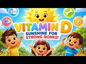 Vitamin D Song for Kids 🌞 | Sunshine for Strong Bones | Healthy Kids Learning Video