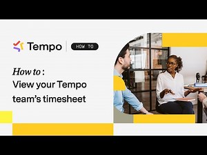 How to view your Tempo team's timesheet
