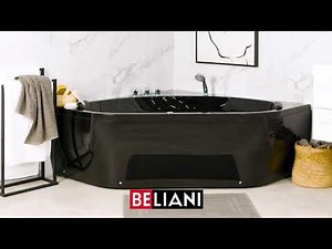 BELIANI - Whirlpool Corner LED Tub with Jets MEVES