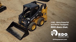 1.1K views · 20 reactions | If it’s a larger skid steer with more options and more power that’s needed, choose the 318G, part of the full line of John Deere G-Series compact construction machines. While larger, better equipped, and more powerful than other compact skid steers, the 318G still offers easy maneuverability in tight spaces and is an easy to transport skid steer. Visit RDOequipement.com/lease to learn more. | RDO Equipment Co. | Facebook