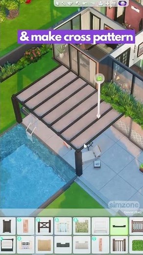 Sims 4 Garden Pergola Tutorial BASE GAME #shorts