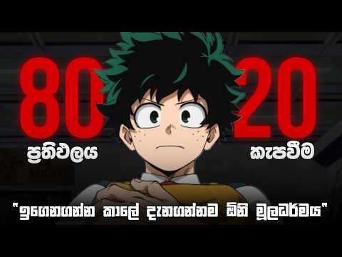 ඔයාගේ ජීවිතේම වෙනස් කරන්න පුළුවන් 80/20 Rule එක | එක මාසයක් කරලා බලන්න