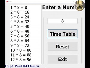 How to Create a C++ Multiplication Timetable in C++ Builder using For Loop