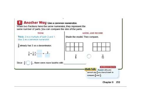Go Math 6.7 Comparing Fractions