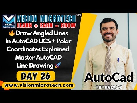 🔥 Draw Angled Lines in AutoCAD | UCS + Polar Coordinates Explained | Master AutoCAD Line Drawing 🚀