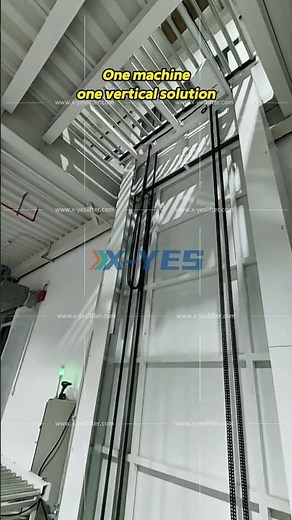 Single-Column Vertical Lifter | 200kg Load | Installation in Progress