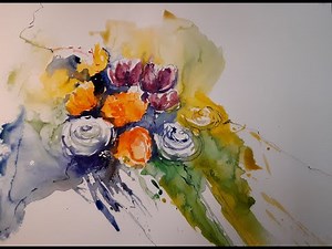 #01 Aquarellworkshop #01: Blumen (Mischtechnik mit Aquarellstiften)