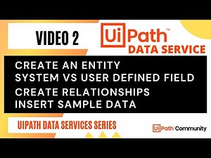 2. UiPath Data Service - Entities , Fields , Relationships | Insert Data | UiPath Data Service | RPA