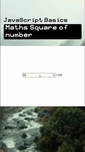Square of number using JavaScript.
