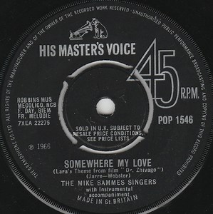 The Mike Sammes Singers - Somewhere My Love